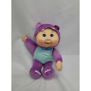 Cabbage Patch Kids Doll Wearing Purple Hippopotamus Suit Blue Eyes 10" No Hair